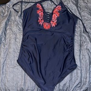 Navy Blue Size XXL Women’s One piece Swimsuit